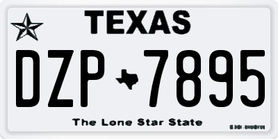 TX license plate DZP7895