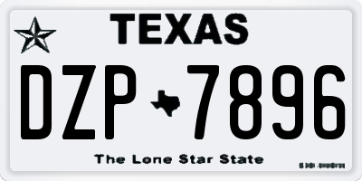 TX license plate DZP7896