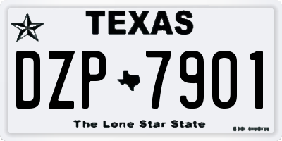 TX license plate DZP7901