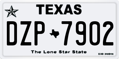TX license plate DZP7902