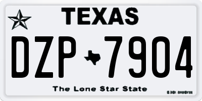 TX license plate DZP7904