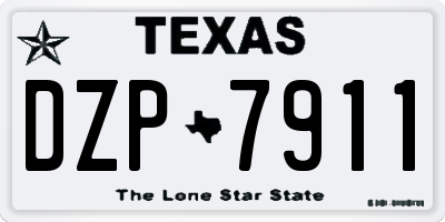 TX license plate DZP7911