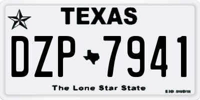 TX license plate DZP7941