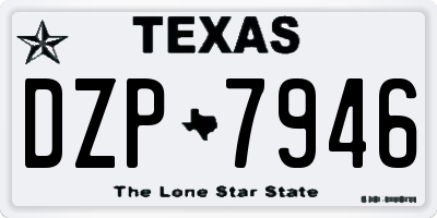 TX license plate DZP7946