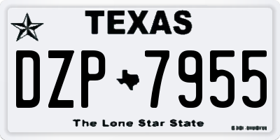 TX license plate DZP7955