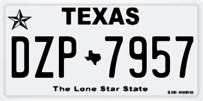 TX license plate DZP7957