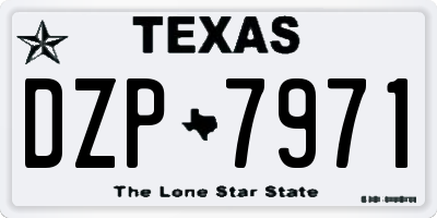 TX license plate DZP7971