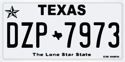 TX license plate DZP7973