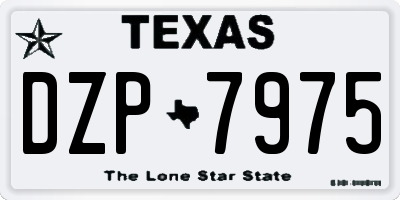 TX license plate DZP7975