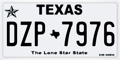 TX license plate DZP7976