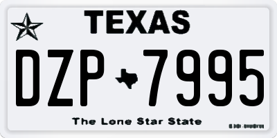 TX license plate DZP7995