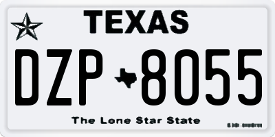 TX license plate DZP8055
