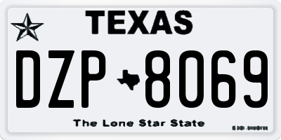 TX license plate DZP8069
