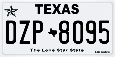 TX license plate DZP8095