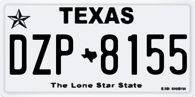 TX license plate DZP8155