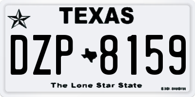 TX license plate DZP8159