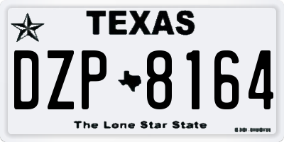 TX license plate DZP8164