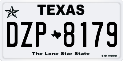 TX license plate DZP8179
