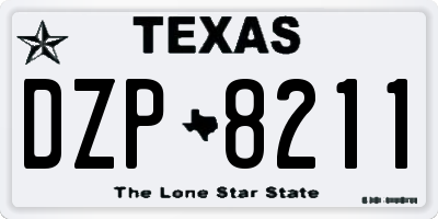 TX license plate DZP8211