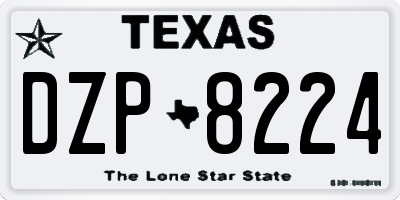TX license plate DZP8224