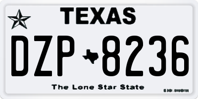 TX license plate DZP8236