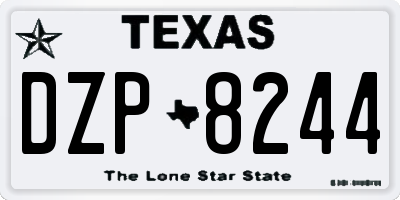 TX license plate DZP8244