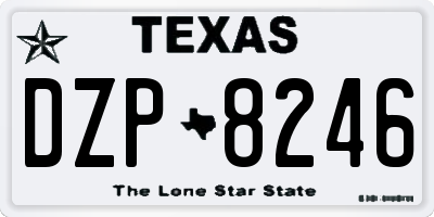 TX license plate DZP8246