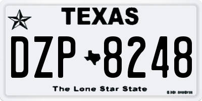 TX license plate DZP8248