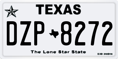 TX license plate DZP8272