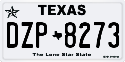 TX license plate DZP8273