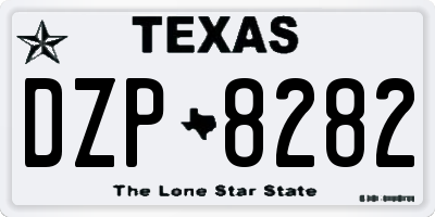 TX license plate DZP8282
