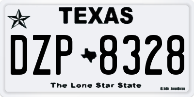 TX license plate DZP8328