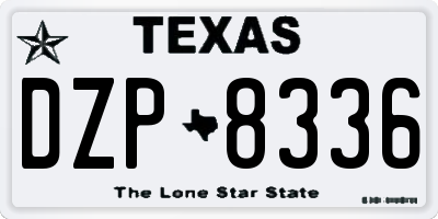 TX license plate DZP8336
