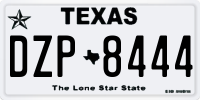 TX license plate DZP8444