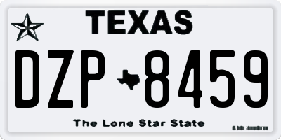 TX license plate DZP8459