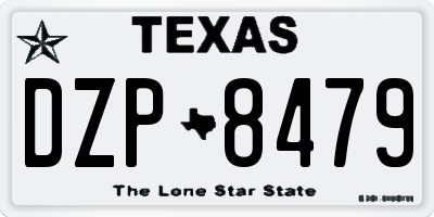 TX license plate DZP8479