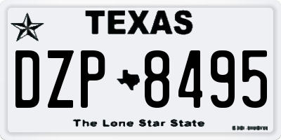 TX license plate DZP8495