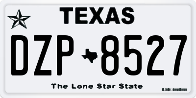 TX license plate DZP8527