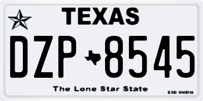 TX license plate DZP8545