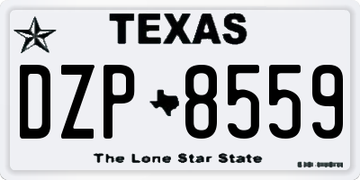 TX license plate DZP8559
