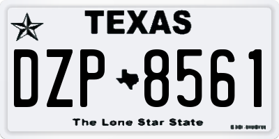 TX license plate DZP8561