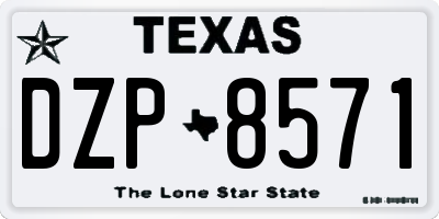 TX license plate DZP8571