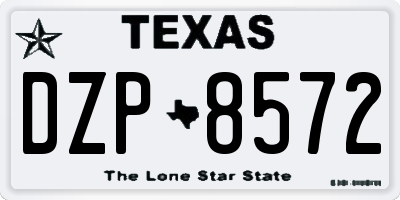TX license plate DZP8572