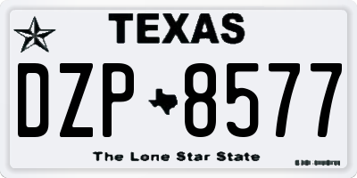TX license plate DZP8577
