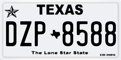 TX license plate DZP8588