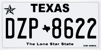 TX license plate DZP8622