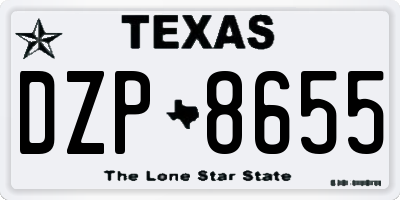 TX license plate DZP8655