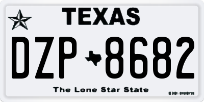 TX license plate DZP8682