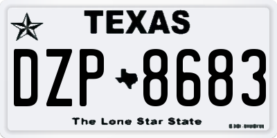 TX license plate DZP8683