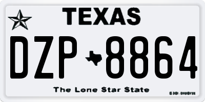 TX license plate DZP8864